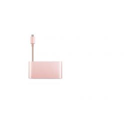 Светлорозов многофункционален мултипортов адаптер USB-C Multiport на Moshi