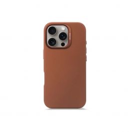 Кейс от Decoded - Backcover от еко кожа за iPhone 16 Pro кафяв
