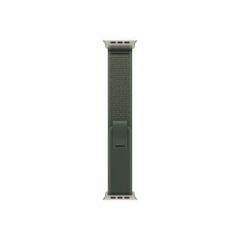 Каишка от Apple за Apple Watch 49mm Loop: Green Trail Loop - S/M - Natural Titanium Finish