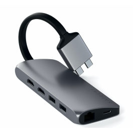 Мултимедиа адаптер от Satechi TYPE-C  - Space Gray