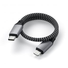 Кабел от Satechi USB-C към Lightning  25cm - Space Gray