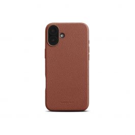 WOOLNUT Leather Case for iPhone 16 Plus - Cognac